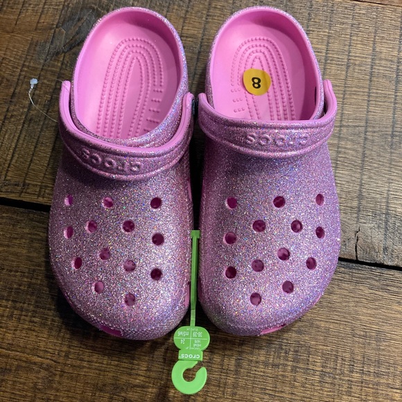CROCS Shoes New Taffy Pink Glitter Sparkling Crocs Poshmark